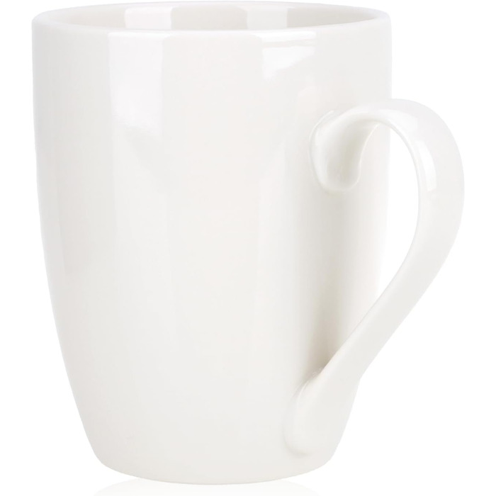 Набір керамічних чашок Com-Four® 6 шт. 350 мл - чайник для гарячих та холодних напоїв, 12 шт. - сучасний дизайн, кольорові ручки, блакитний/зелений/сірий