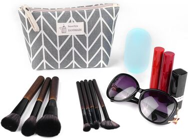 Набір косметичних сумок з тканнини, 4 шт. - Косметичка для подорожей, органайзер для макіяжу, багатофункціональна сумочка з блискавкою, аксесуари для косметики, багато кольорів