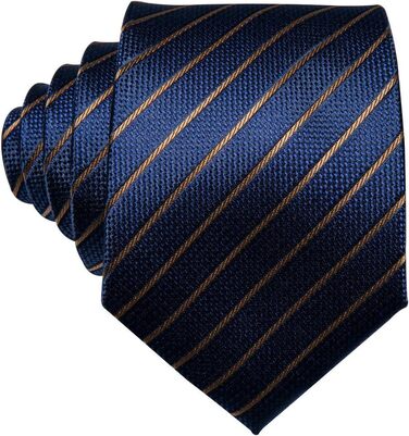 Тістечка Barry.Wang в клітинку: Комплект краваток, нагрудника та запонок. Класична смугаста краватка з блакитними та коричневими смугами