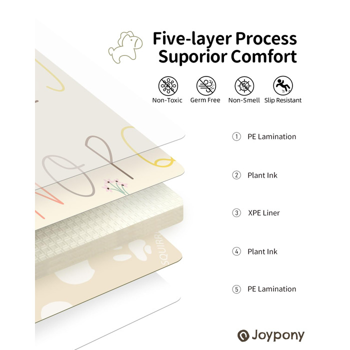 Дитячий килимок для ігор Krabbelmatte, 150x180 см, водонепроникний, антиковзкий, з сумкою для перенесення, алфавіт