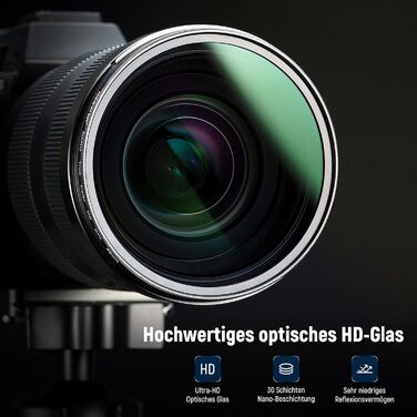 NEEWER 49mm CPL Поляризаційний фільтр з оптичним HD склом, двостороннє покриття 30 шарів, алюмінієва рамка, вологостійкий, стійкий до подряпин, антибліковий