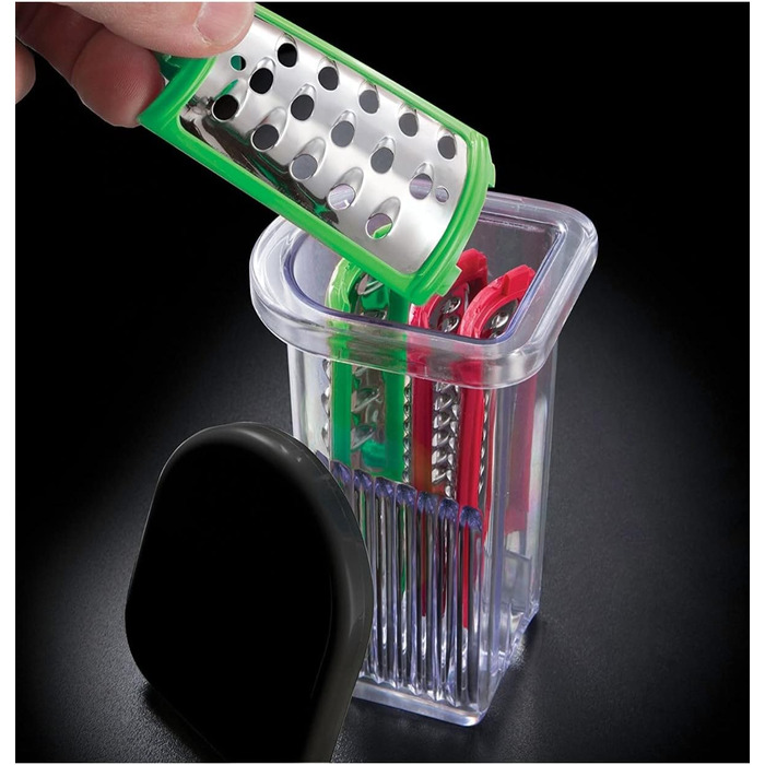 Електричний подрібнювач овочів Russell Hobbs Gemüseschneider 22280-56 Desire Red - набір терок, подрібнювач, кухонна решітка