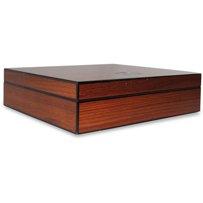 Вологостійкий вологомір Egoist Premium для сигар: дерев'яний Humidor на 5 сигар з системою зволоження та гігрометром (чорний)