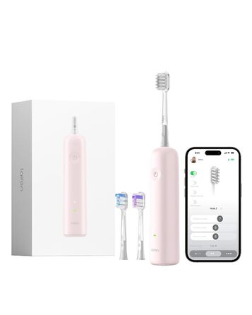 Laifen Wave Electric Toothbrush - Oscillating & Vibrating Sonic Toothbrush for Adults with 3 Brush Heads, IPX7 Waterproof, Magnetic Rechargeable Travel Toothbrush (ABS Pink)