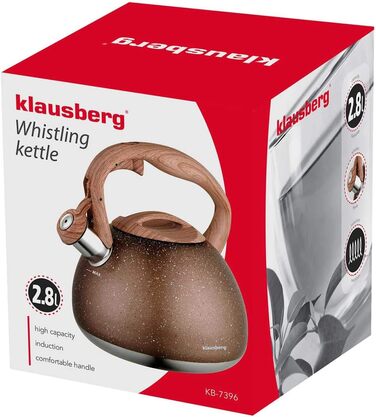 Чайник електричний Klausberg Flötenkessel 2.8L з покриттям з мармуру, коричневий KB-7369