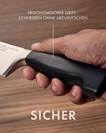 Кухонний ніж Zwilling Vier Sterne 20 см, нержавіюча сталь, Made in Germany