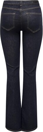 Джинси жіночі кльош ONLBLUSH, середньої посадки, розмір XL/30L, темно-синій денім