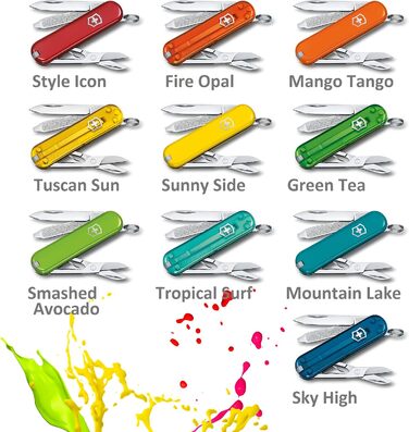 Мультитул Victorinox Classic SD: Швейцарський ніж, 7 функцій, з пилочкою для нігтів (Cupcake Dream)