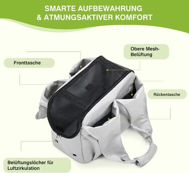 Чорна сумка-переноска для собак та котів ALLSOPETS - легка, дихаюча, для подорожей та відпочинку на природі