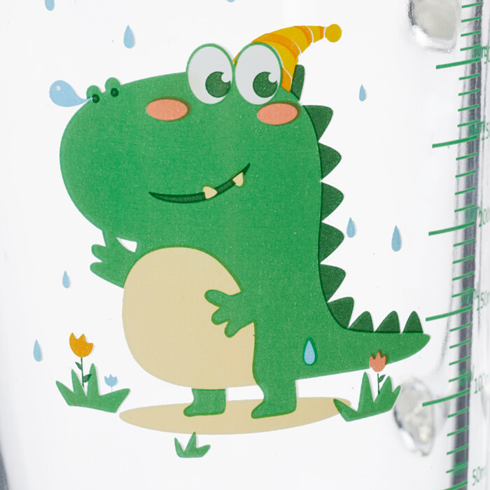 Relaxdays 2-Piece Set of Children's Glasses with Dinosaur Motif