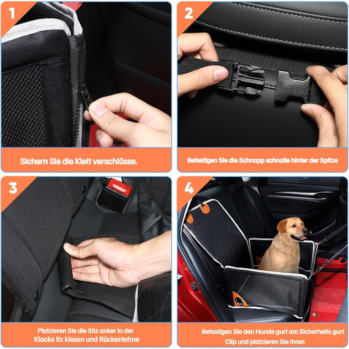 Автокрісло для собак - комфортне та дихаюче, для маленьких та середніх порід