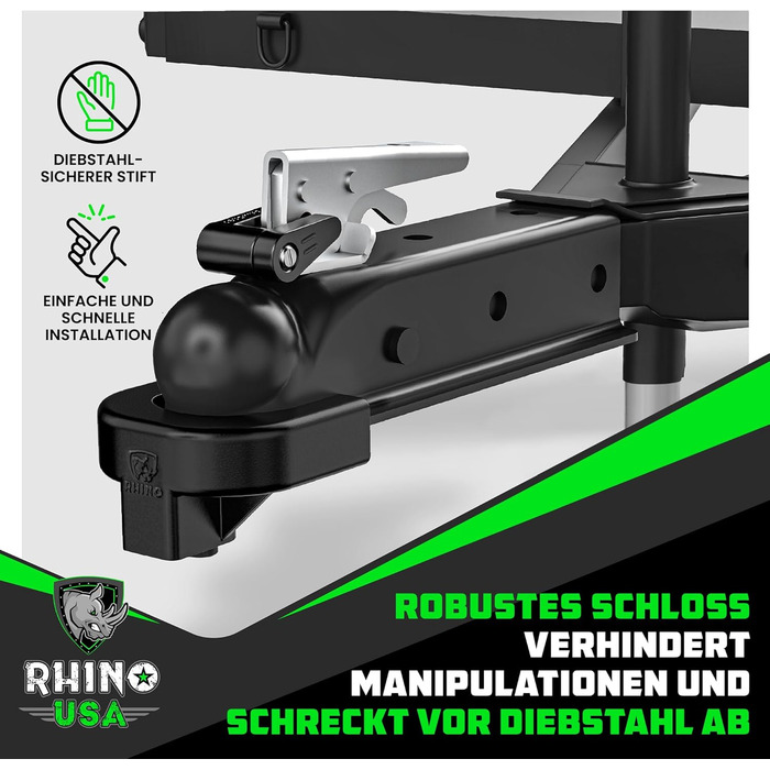 Rhino USA замок для причепа 51мм – посилений сталевий протиугінний комплект для причепів, автодомів, човнів
