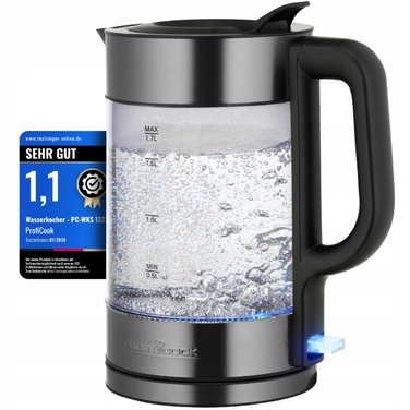 Електричний чайник Profi Cook WKS501331, 2200 Вт, 1,7 л, сріблястий/сірий