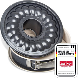 Zenker 7811 Springform Crème Noir with 2 tiers, diameter 26 cm, stainless steel, gray / beige, 16 x 16 x 7 cm, anthracite / cream
