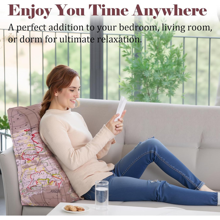 Вигнуте подушко-крісло для читання, подушка-підголовник для ліжка, дивана, 60 см (Kamelkarte)