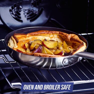 Набір посуду Blue Diamond Cookware (11 предметів): сковороди, каструлі з нержавіючої сталі з покриттям DiamantKeramik, антипригарне покриття, без PFAS, для індукційних плит, можна мити в посудомийній машині та використовувати в духовці, срібний колір