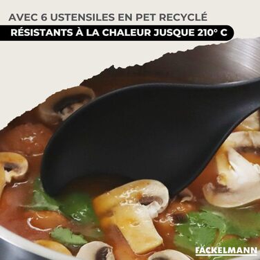 Набір сковорідок Fackelmann 9441450, 3 шт. (20, 24, 28 см) з нержавіючої сталі 18/8, для всіх типів плит, включаючи індукцію, без PFAS