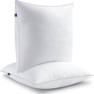 BedStory Pillows 80x80 Adjustable Fiber Filling, Pillow 2-Pack with High-Quality Microfiber Filling 1500g x 2, Washable and Soft Bed Pillow Sleeping Pillow Sofa Pillow Side Sleeper Pillow 80x80cm