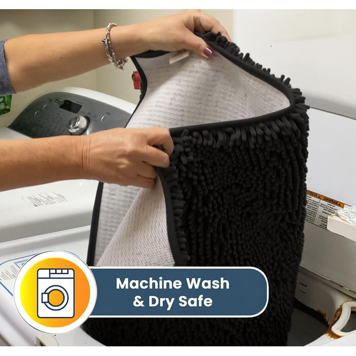 Килимок для дому Muddy Mat® | Супервбираючий, мікрофібра, швидко сохне, антиковзкий, для входу, 19'x30' (48x76 см), сірий