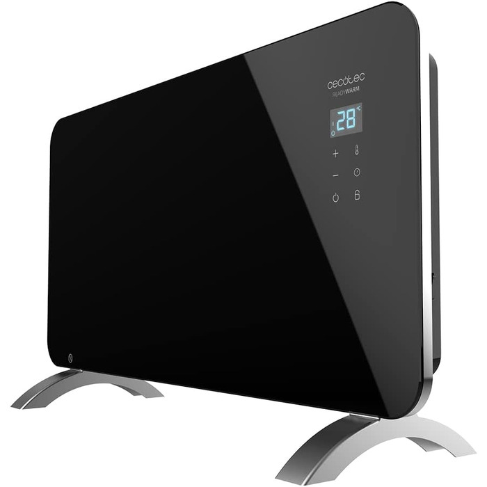 Конвектор Cecotec Ready Warm 6670 Crystal Connection з підсвічуванням, 1000 Вт, WiFi, термостат, таймер, для ванної кімнати (IP24), безшумний, чорний