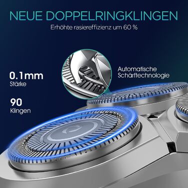 Електричний чоловічий верстат для гоління VOYOR TX500 (зелений) - 5D, мокрий/сухий, USB, LED дисплей, 150 хв роботи