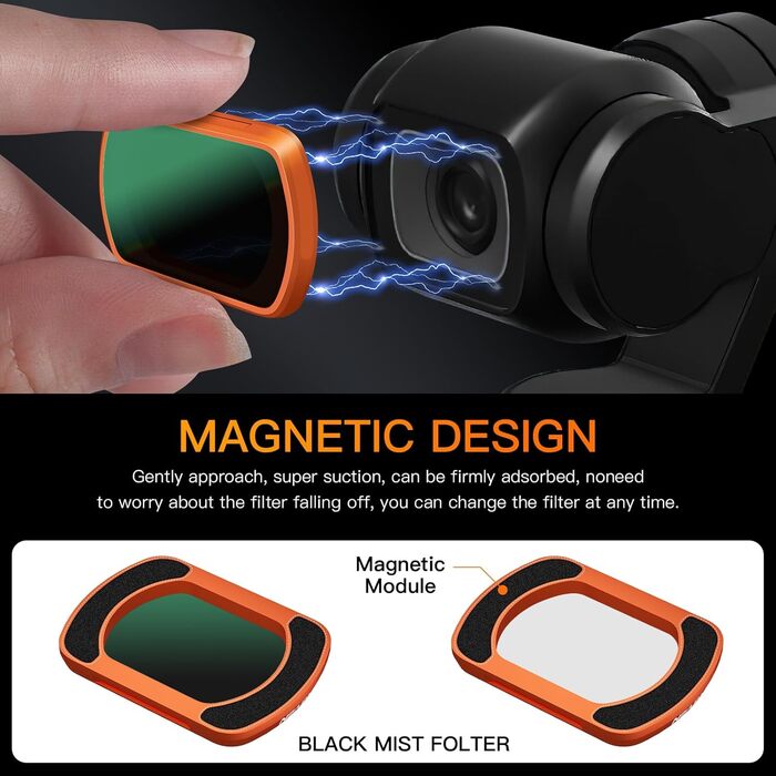 Набір фільтрів ND для DJI Osmo Pocket 3 Creator Combo: ND, CPL, UV, VND (1-5 стопів, 6-9 стопів)