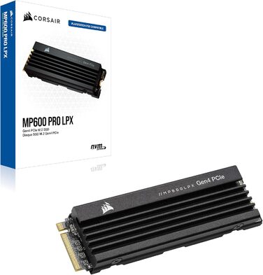 SSD Corsair MP600 PRO LPX 4TB M.2 NVMe PCIe Gen4 для PS5 (7100 МБ/с, 6800 МБ/с, компактний форм-фактор)