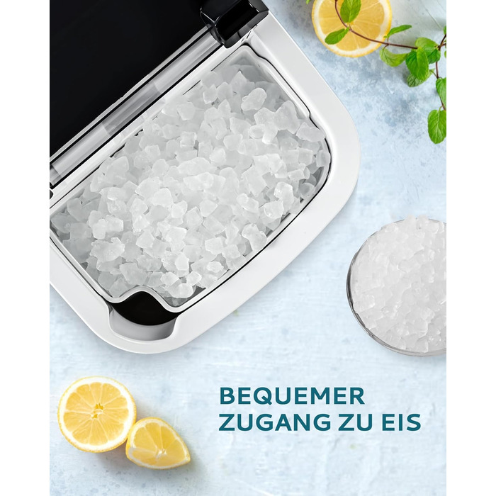 EUHOMY Stainless Steel Ice Maker - 24 Cubes in 13 Minutes, 24kg/24H Capacity - Self-Cleaning, 3.2L Ice Maker with Scoop & Basket for Home, Kitchen, Office, Bar, RV