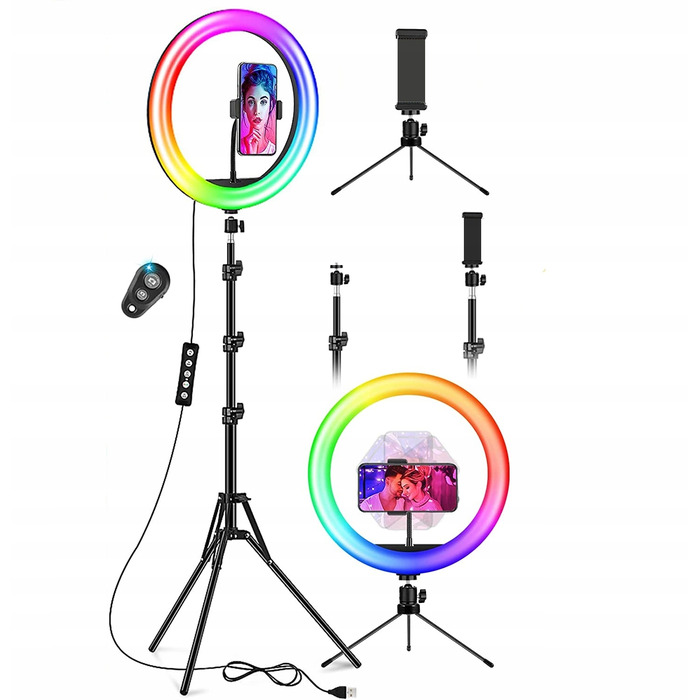 Кільцева LED-лампа зі штативом, 12,6