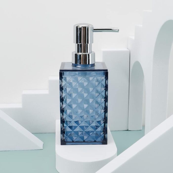 Набір аксесуарів для ванної кімнати блакитного кольору (4 шт.), багатофункціональний органайзер для раковини, пластиковий набір, тримач для зубних щіток, мильниця-дозатор, мильниця для подарунку