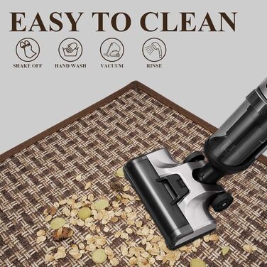 Килимок для дому 41x61 см, антиковзаюча підлога, для входу, коричневий