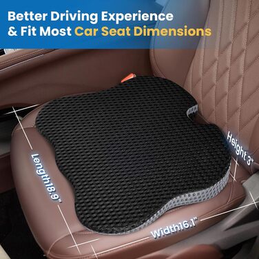 Підвалинник для спини Qutool з піною Memory Foam, для офісного/ігрового крісла, підтримка попереку, регульовані ремені, сітчаста обкладинка (Чорний)