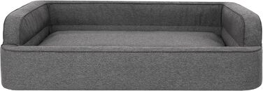 Крісло-ліжко для собак та котів, ліжко для тварин, XXL (117x79 см), графітовий колір, знімний чохол