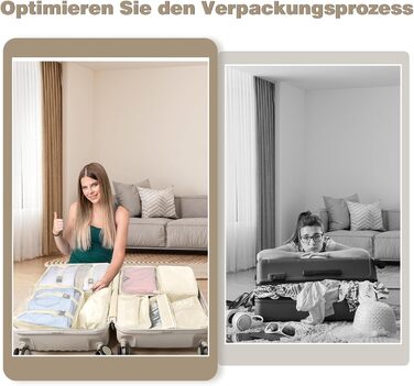 Органайзери для валізи OBSGUMU, набір 9 шт. - Packing Cubes для подорожей, косметичка, набір для подорожей