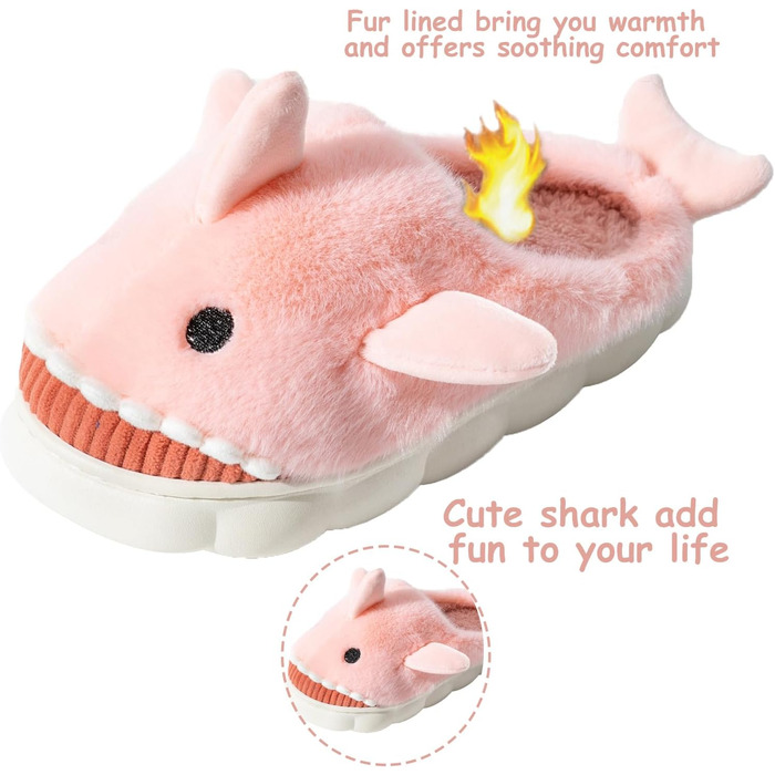 Тапочки жіночі та чоловічі зимові з плюшем, теплі, зручні, неслизькі, рожеві, 37/38 EU