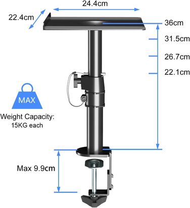 Кріплення для саундбара Suptek - 2 шт., чорний, SDM001B (до 15 кг)