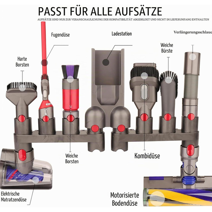 Універсальний тримач для пилососа Dyson Gen5 G5 V15 V12 V11 V10 V8 V7 Detect/Cyclone/Absolute/Torque Drive – настінний органайзер