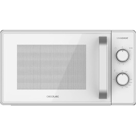 Мікрохвильова піч Cecotec Pro Clean 3120 з кварцовим грилем 800 Вт, антибактеріальним покриттям Ready 2 Clean, технологією 3D Wave, 20 л, 6 режимів, білий колір