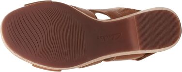 Босоніжки жіночі Clarks Giselle Beach з натуральної замші на танкетці, колір світло-коричневий, розмір 42.5 EU