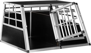 Кія для собак з прямою задньою стінкою 90°, вибір розміру, 2 двері, перегородка, 2-дверний, перегородка 89×69×50 см