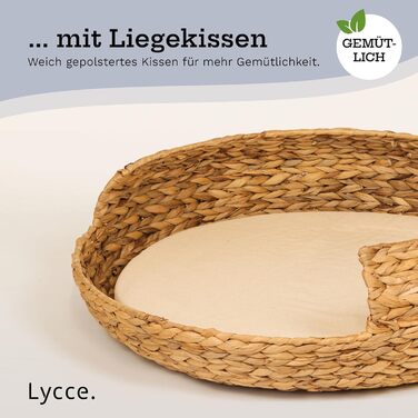 Dog bed, cat bed, Opal water hyacinth, natural, size 5 (Ø 83 cm) (size 3)