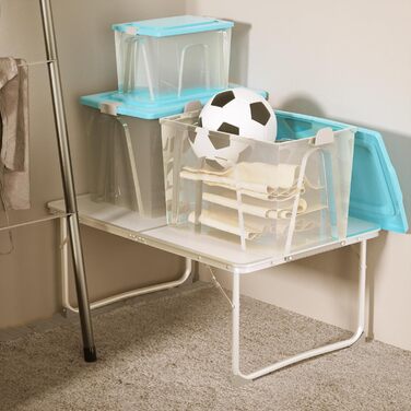 Складний алюмінієвий стіл для пікніка, саду, кемпінгу 120x60x70 см (білий) - регульована висота, легкий, для вечірок та грилю