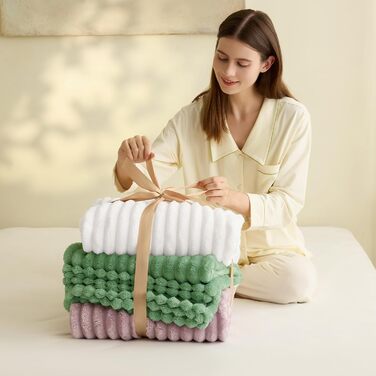 М'яка ковдра WAVVE з флісу 150x200 см (220x240 см), рожева - для дивану, софи, декору інтер'єру