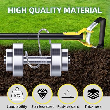 MELVTATA Garden Hoe, Hoe, Gardening Tool, 152cm Stirrup Hoe for Planting Vegetables, Farm Use, Stainless Steel, Hula Hoe – Stirrup Hoe with Adjustable Hoe for Weeding/Loosening Soil
