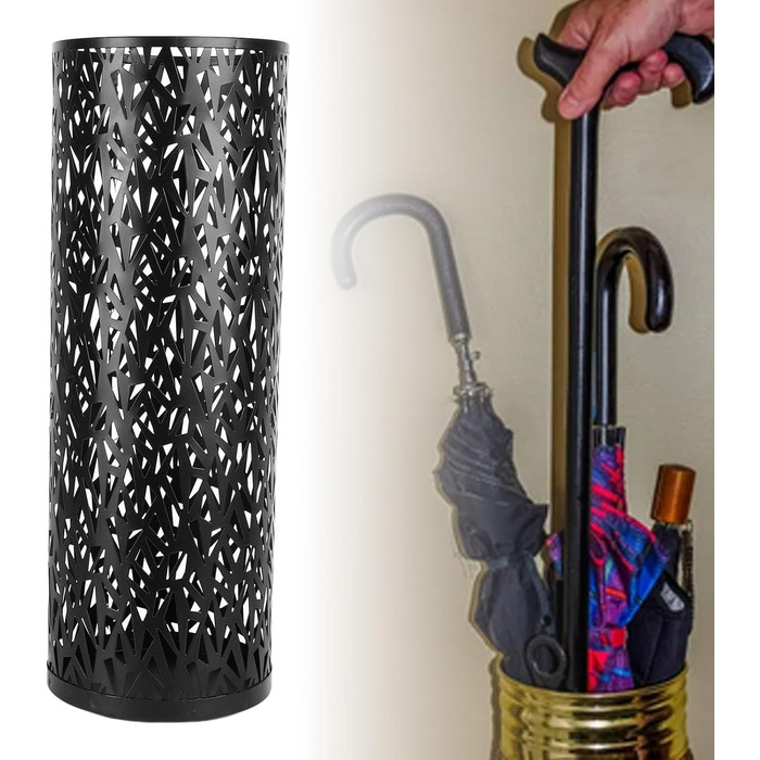 Металевий стійкий підставка для парасольки Topiky, чорна, 180x78 см