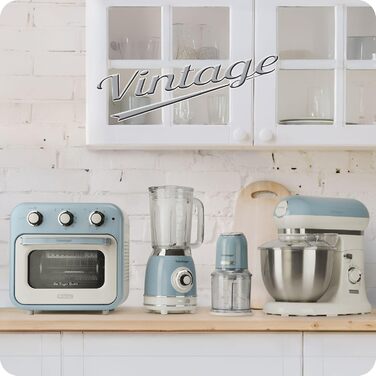 Електричний капучинатор Ariete Vintage 2878: Ретро-дизайн, 250 мл, 500 Вт, блакитний