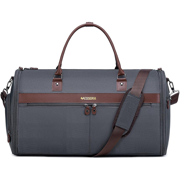 Garment Bags for Travel, Suit Garment Duffel Bags, Carry-on Garment Bag with Shoe Compartment for Men and Women, 2 in 1 Garment Duffel Bag Suitcase with Shoe Bag (Dark Grey)
