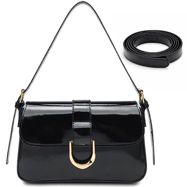 Сумка жіноча через плече (крос-боді) PU шкіра, маленька чорна сумка-шопер для повсякденного використання, роботи та відпочинку