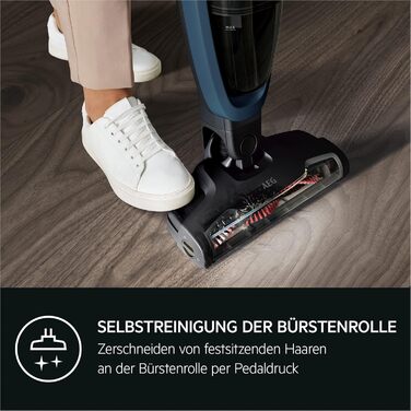AEG QX7-1-I360 Cordless Vacuum Cleaner / Bagless Vacuum Cleaner / Quiet / Cordless Handheld Vacuum / 50 min Run Time / Lightweight / Hard Floors / 2in1 / Pet Hair / Dog / Cat / Carpet / Car / Blue