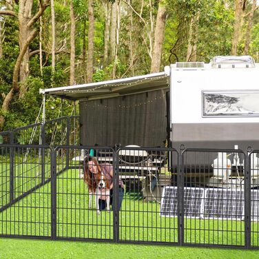 Загін для собак на вулицю: 24 панелі, висота 101,6 см, міцний та безпечний. Ідеально для двору.